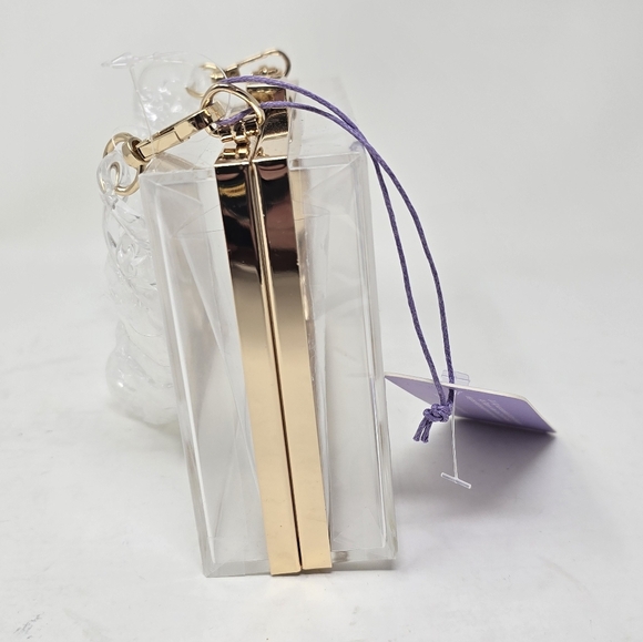 NWT Jill & Ally Transparent Acrylic Chain Clutch Purse Bag - Picture 5 of 10